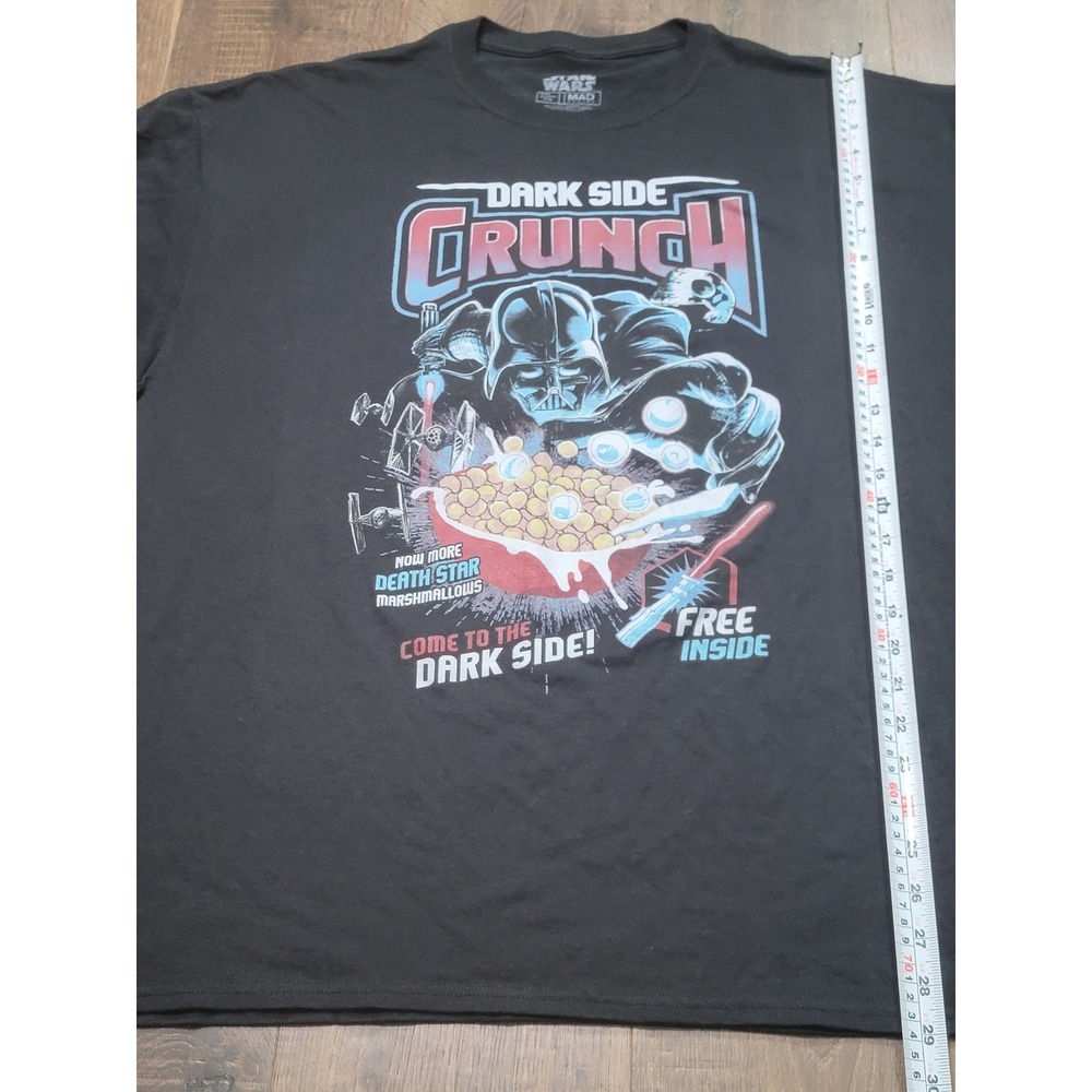 Star Wars Mad Engine Darth Vader Dark Side Crunch Cereal Black Graphic Tee 2XL